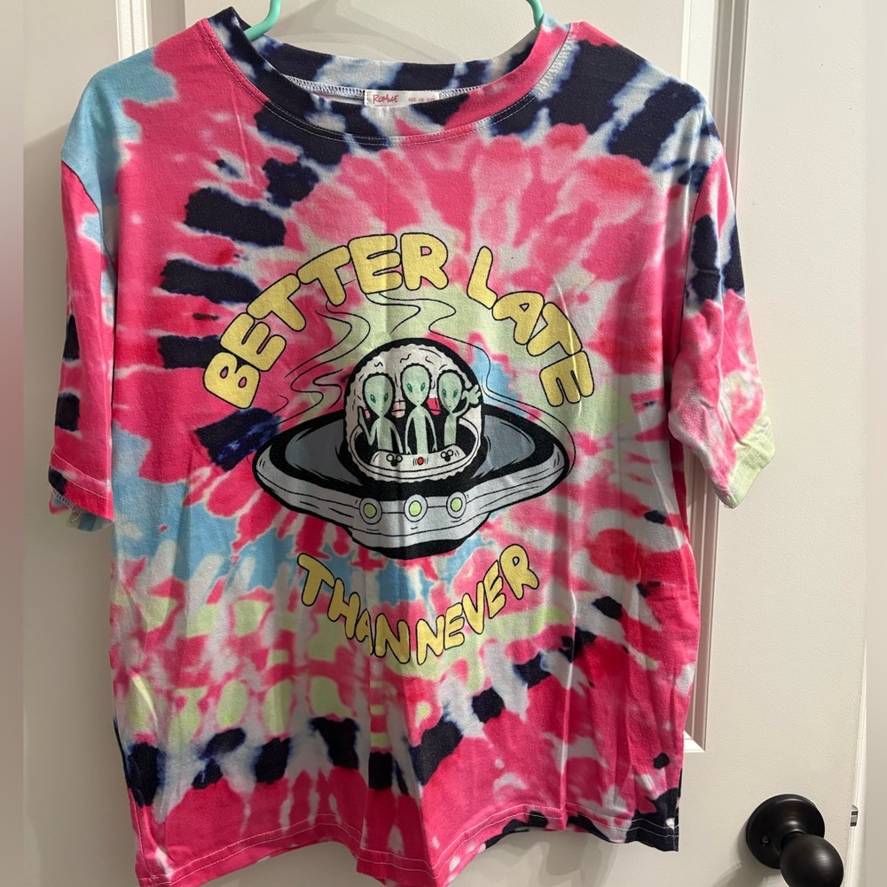ROMWE Colorful Tie-Dye Kids T-Shirt